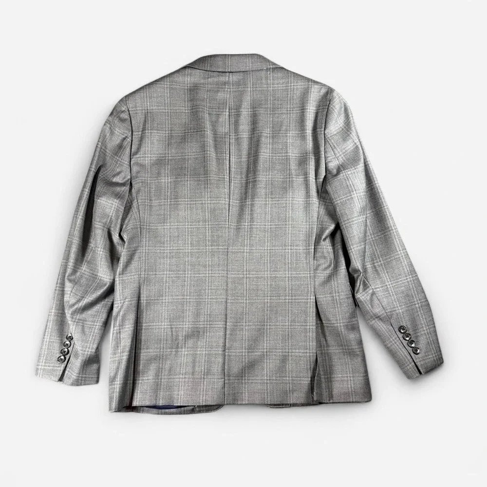 Bonobos Gray Glen Plaid Standard Fit Sport Coat Wool Blend Size 38S